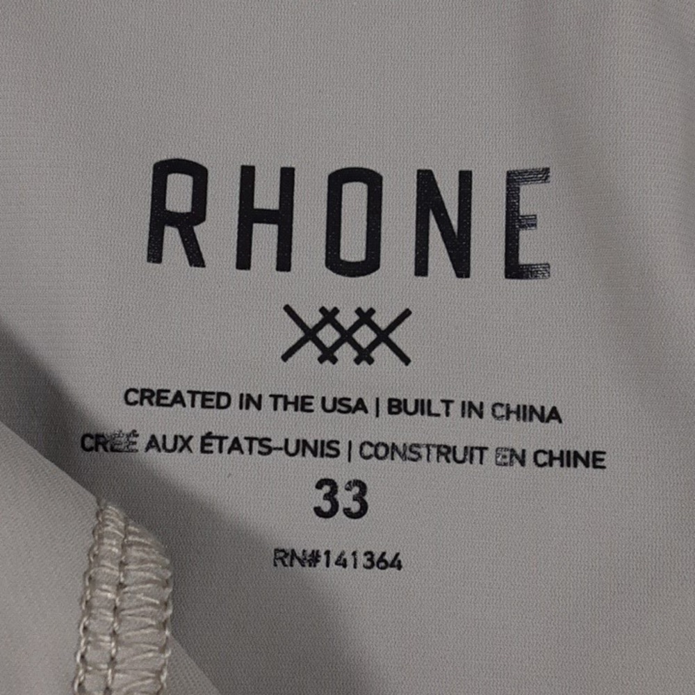 Rhone Commuter Shorts Mens 33 Khaki Tan Technical Stretch Performance Fits 34 - Picture 8 of 11